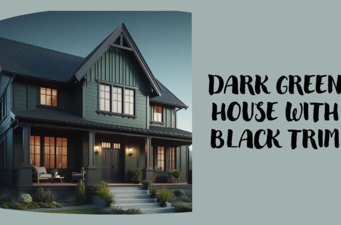 Discovering Elegance in Contrast: The Dark Green House with Black Trim